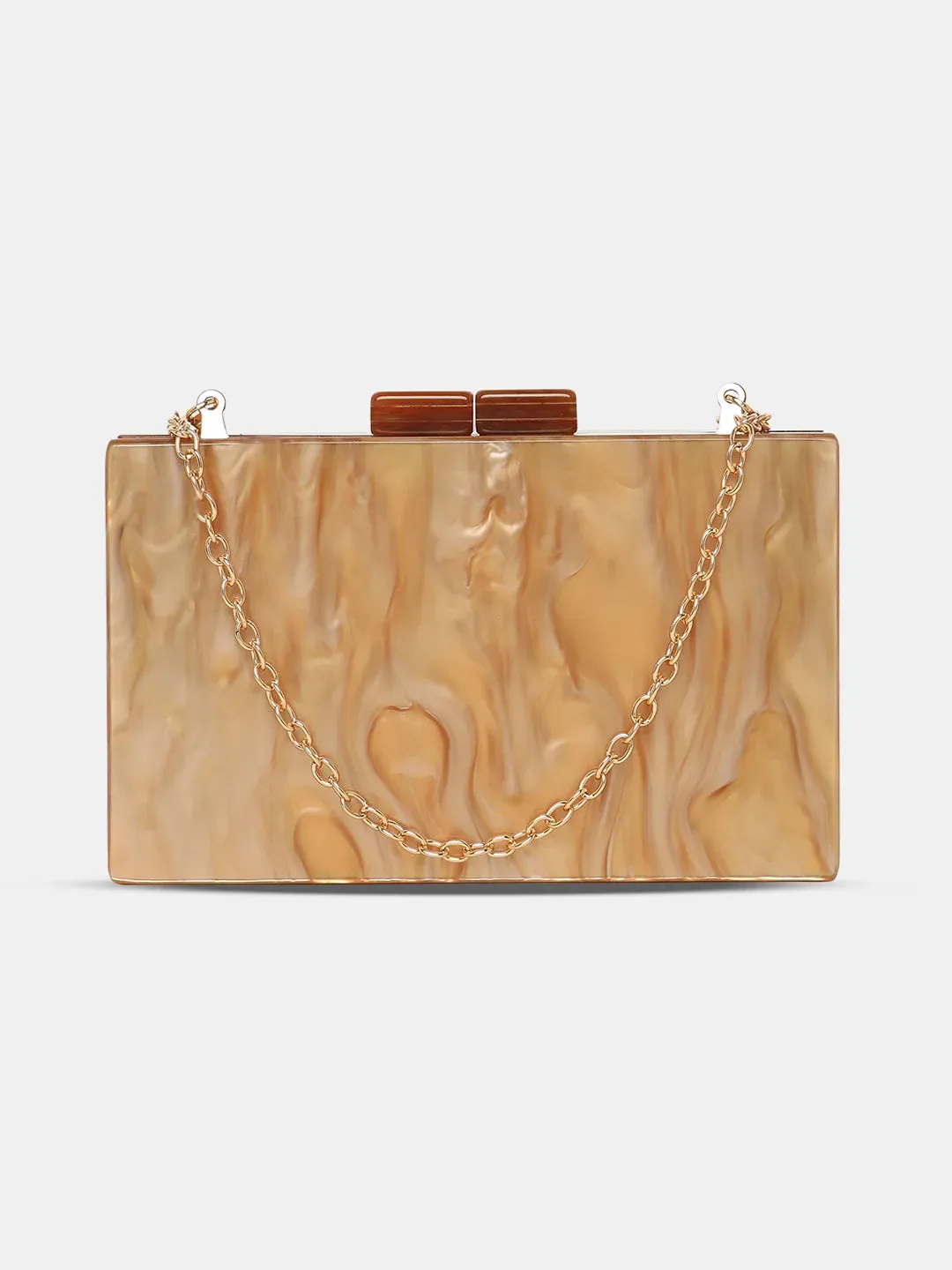 Caprese Gemma Small Beige Clutch