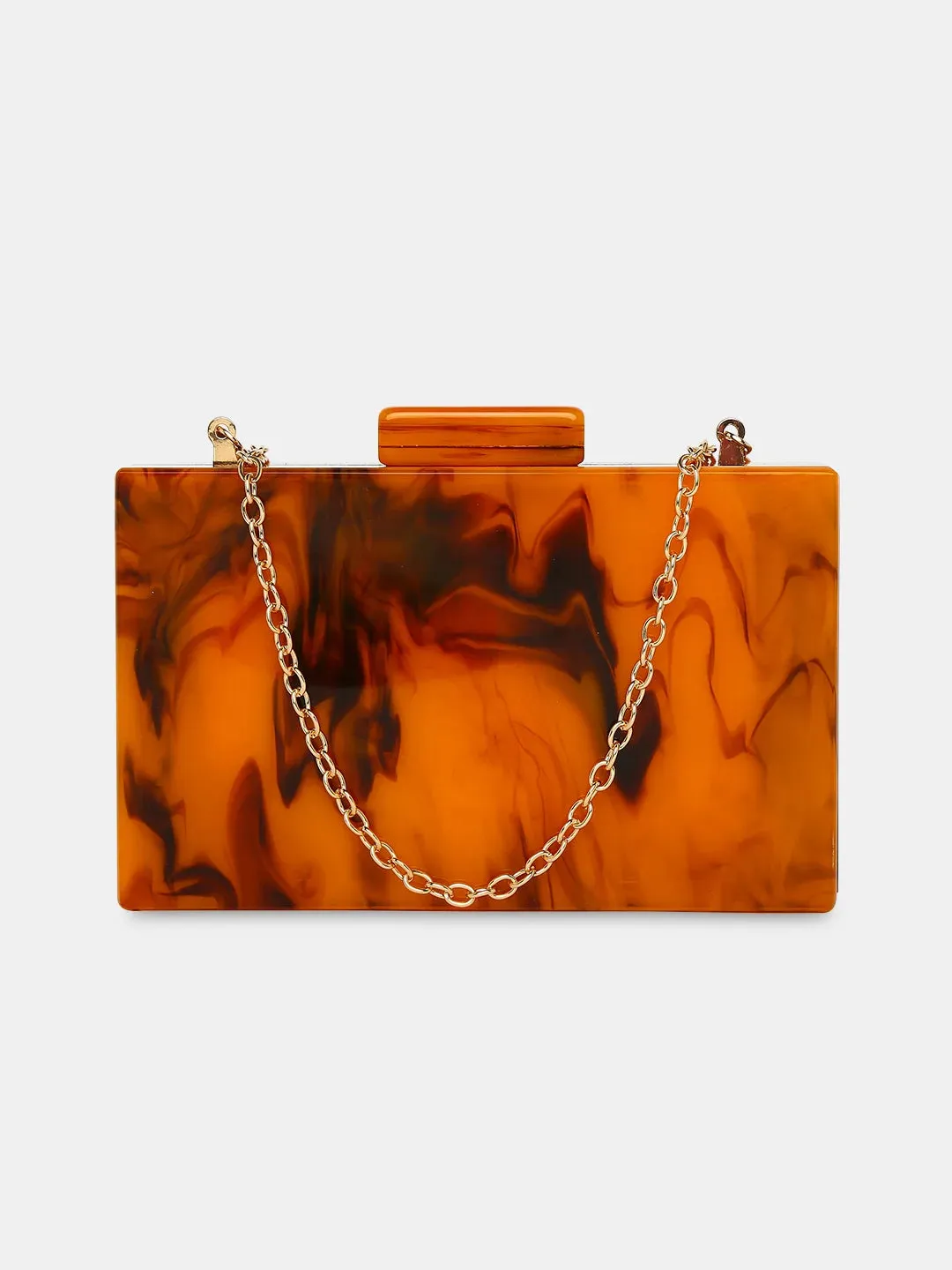 Caprese Gemma Small Brown Clutch