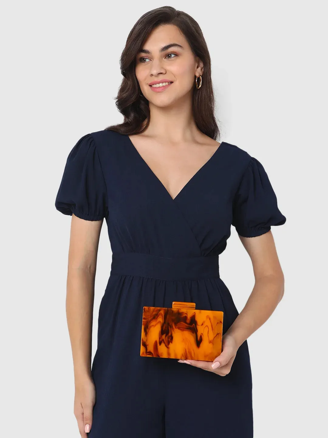 Caprese Gemma Small Brown Clutch
