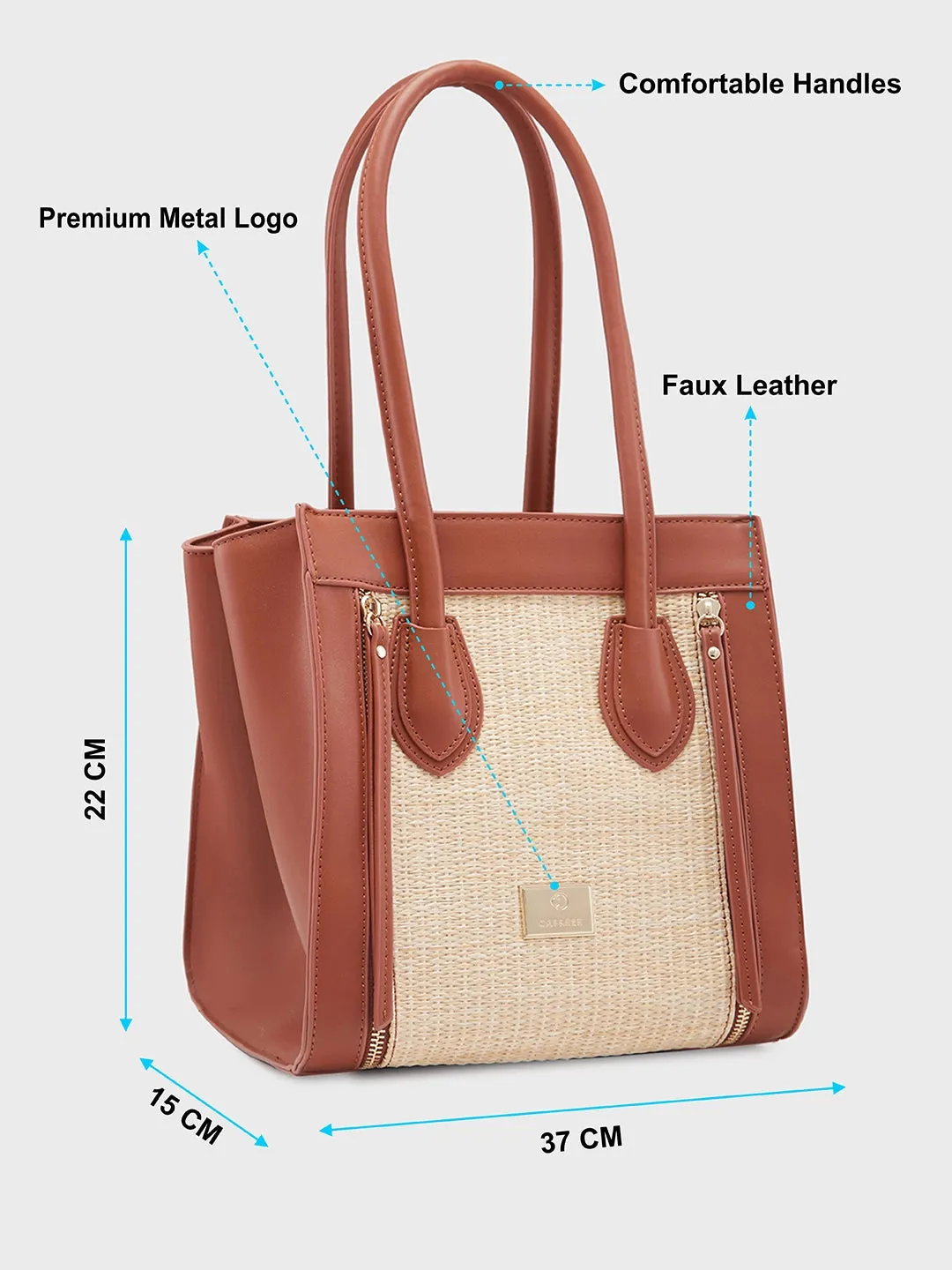 Caprese Georgia Medium Brown Satchel Bag