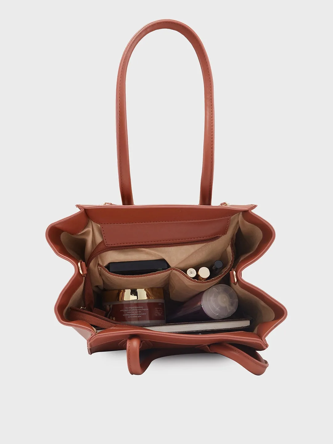 Caprese Georgia Medium Brown Satchel Bag