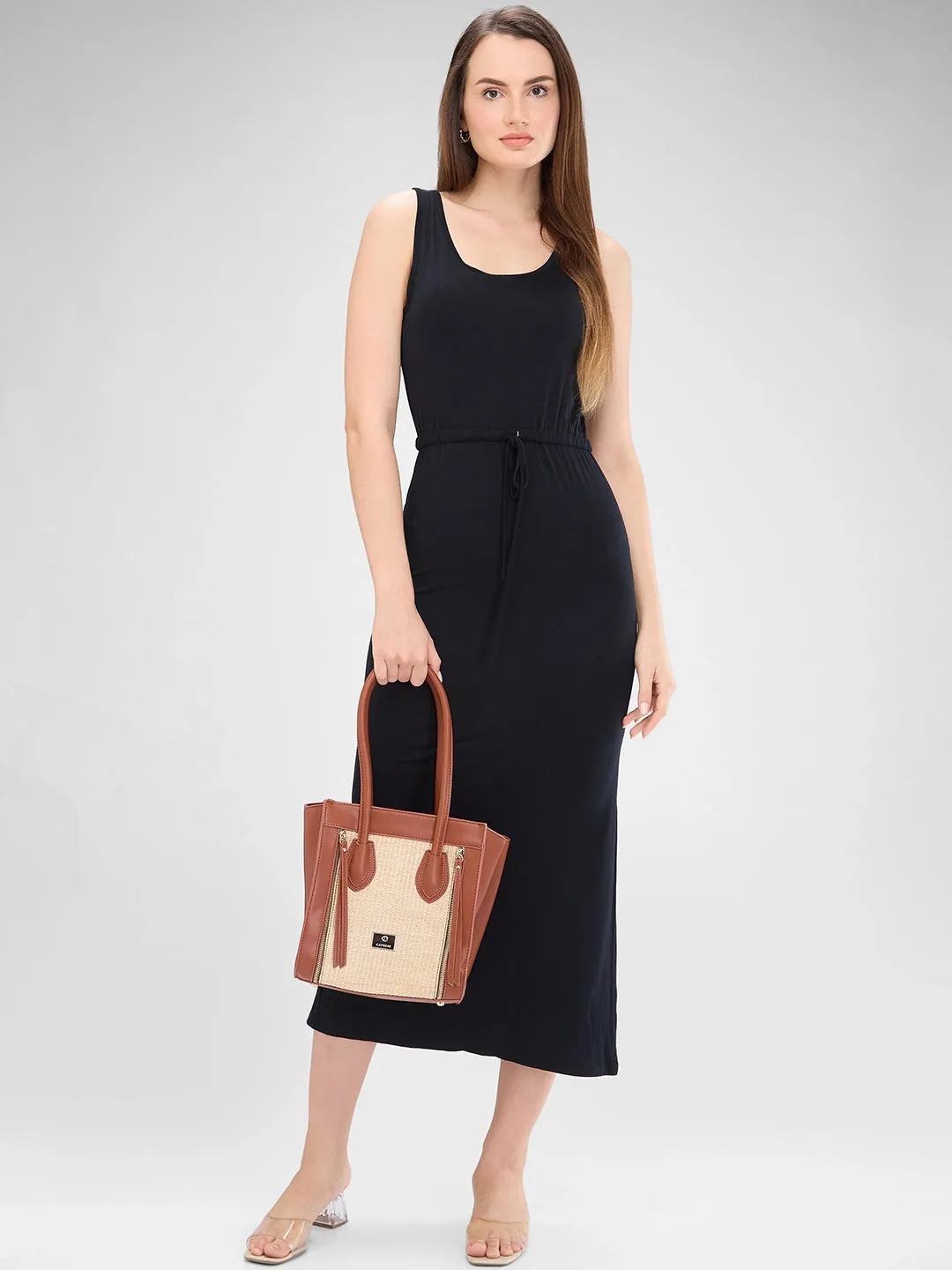 Caprese Georgia Medium Brown Satchel Bag