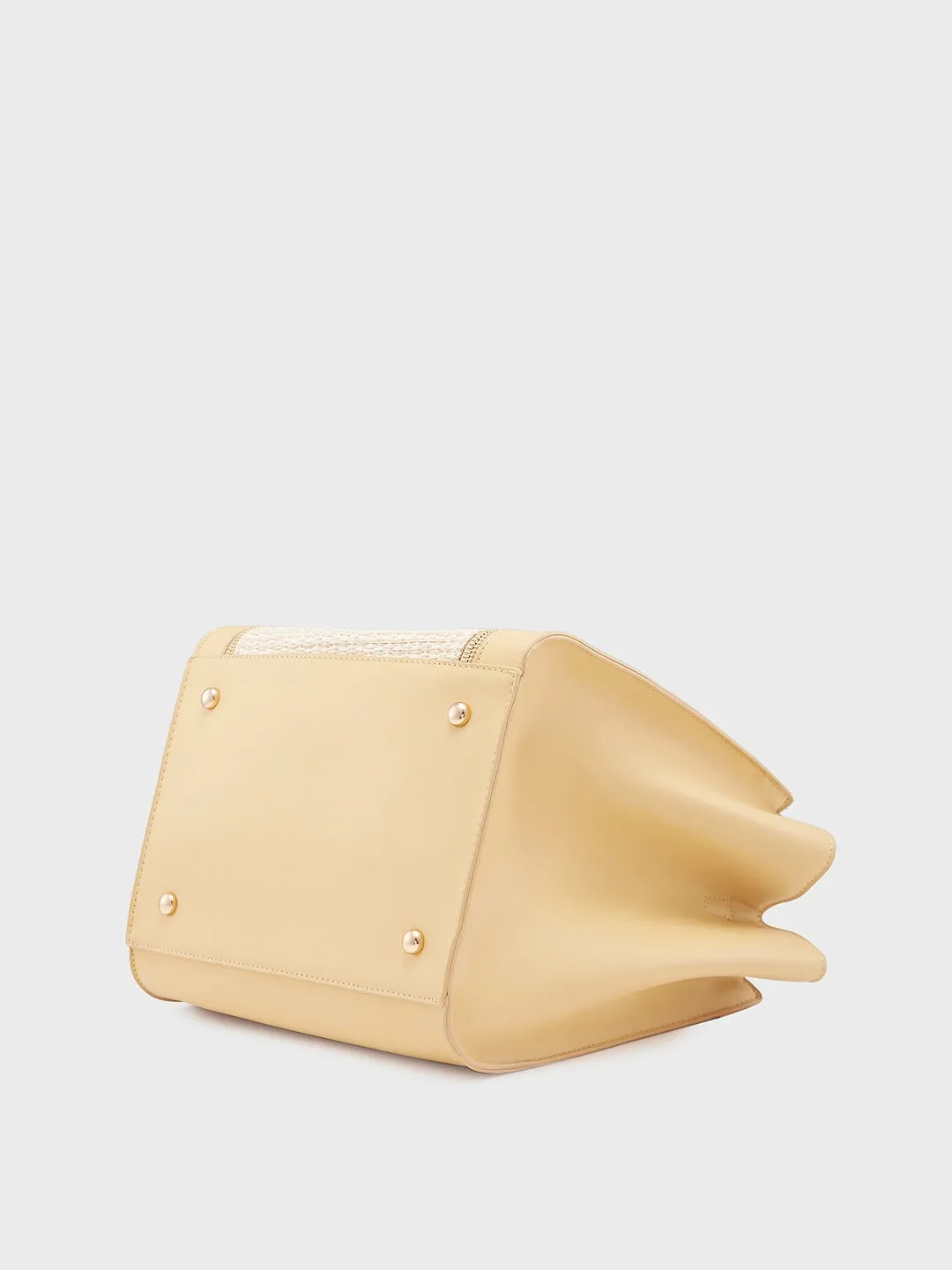 Caprese Georgia Medium Light Yellow Satchel Bag