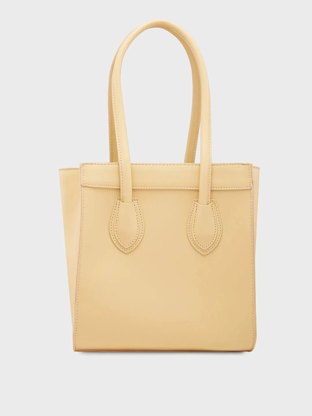 Caprese Georgia Medium Light Yellow Satchel Bag