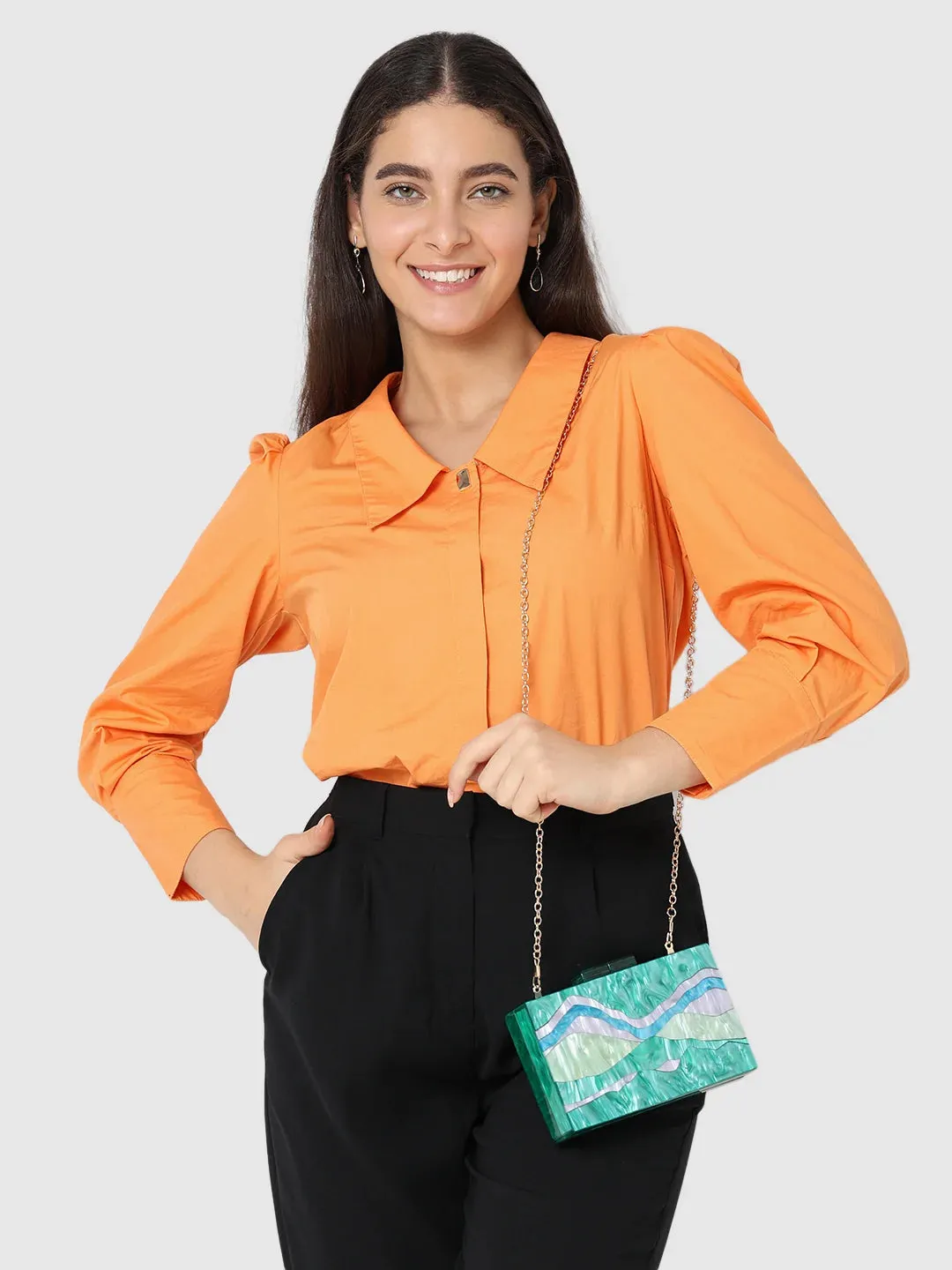 Caprese Gia Small Green Clutch