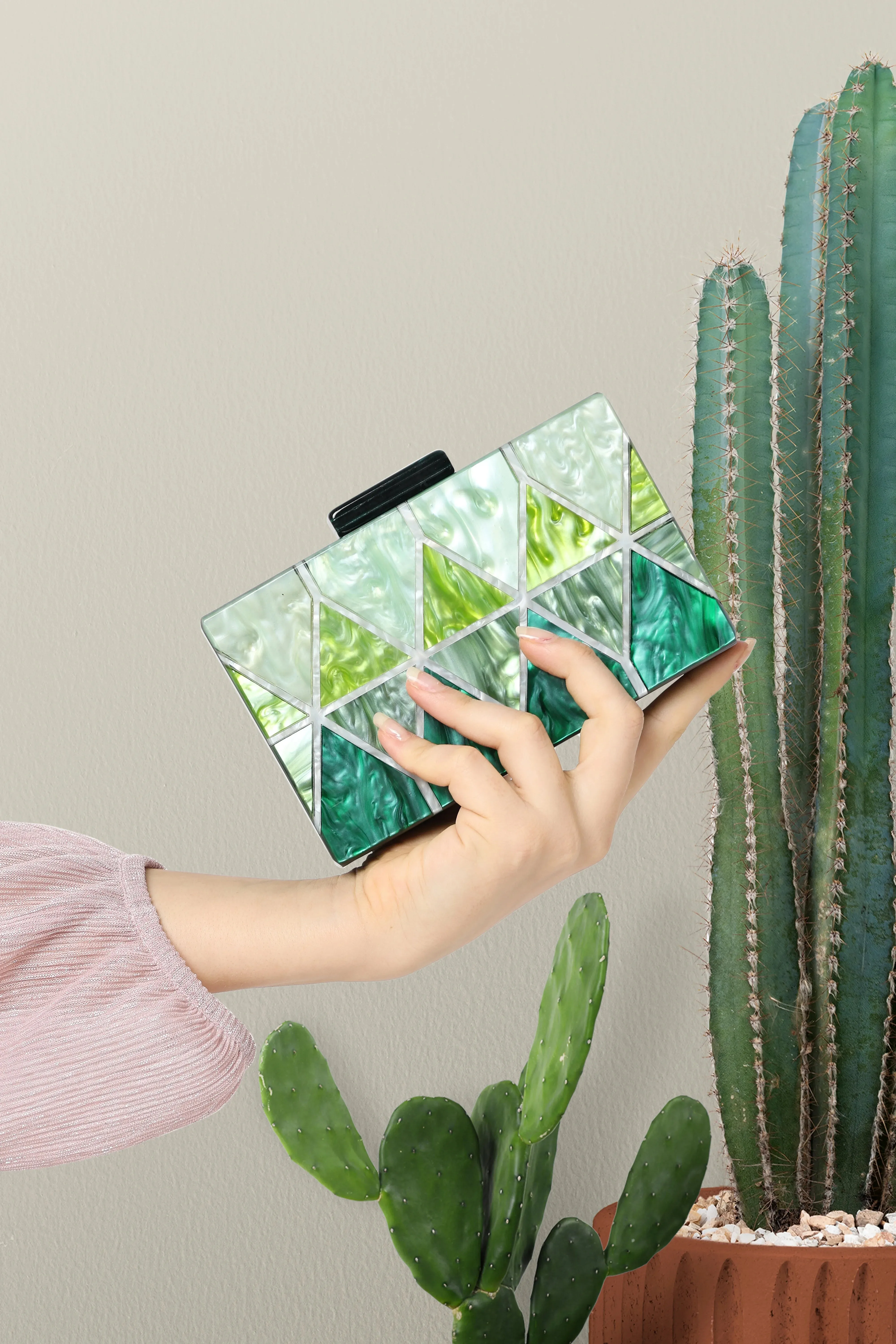Caprese Gilia Small Green Clutch