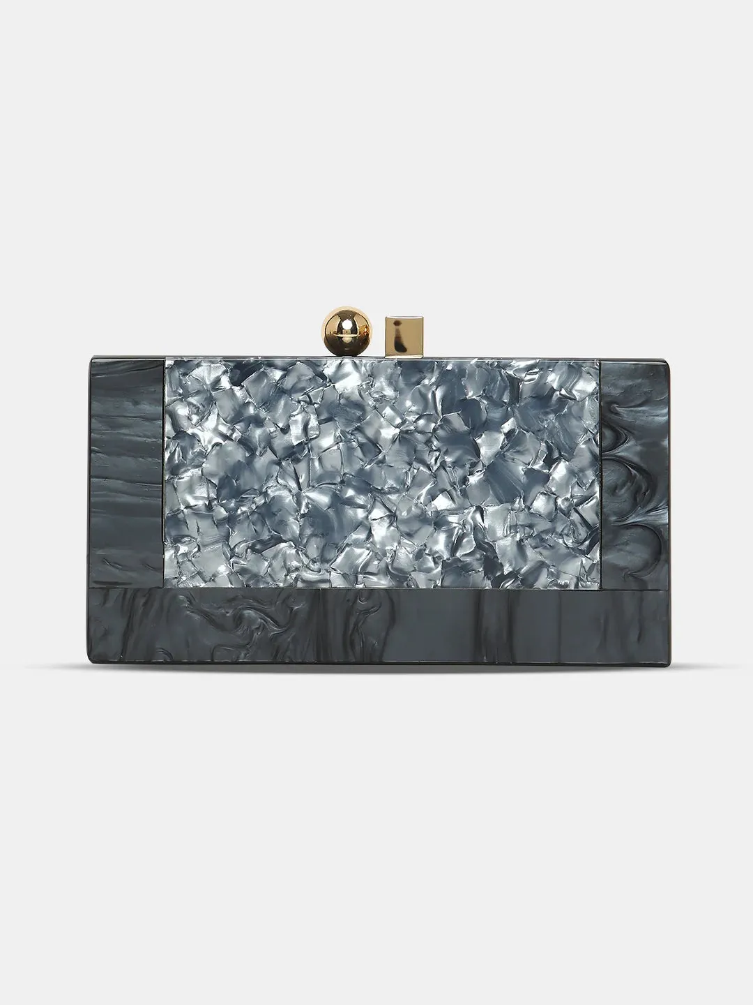 Caprese Gilia Small Grey Clutch