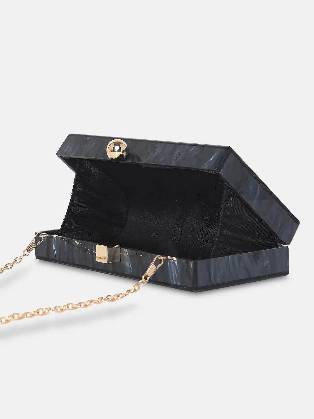 Caprese Gilia Small Grey Clutch