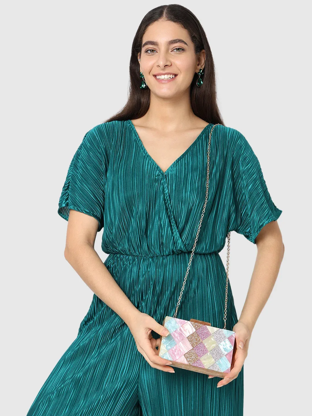Caprese Gisella Small Beige Clutch