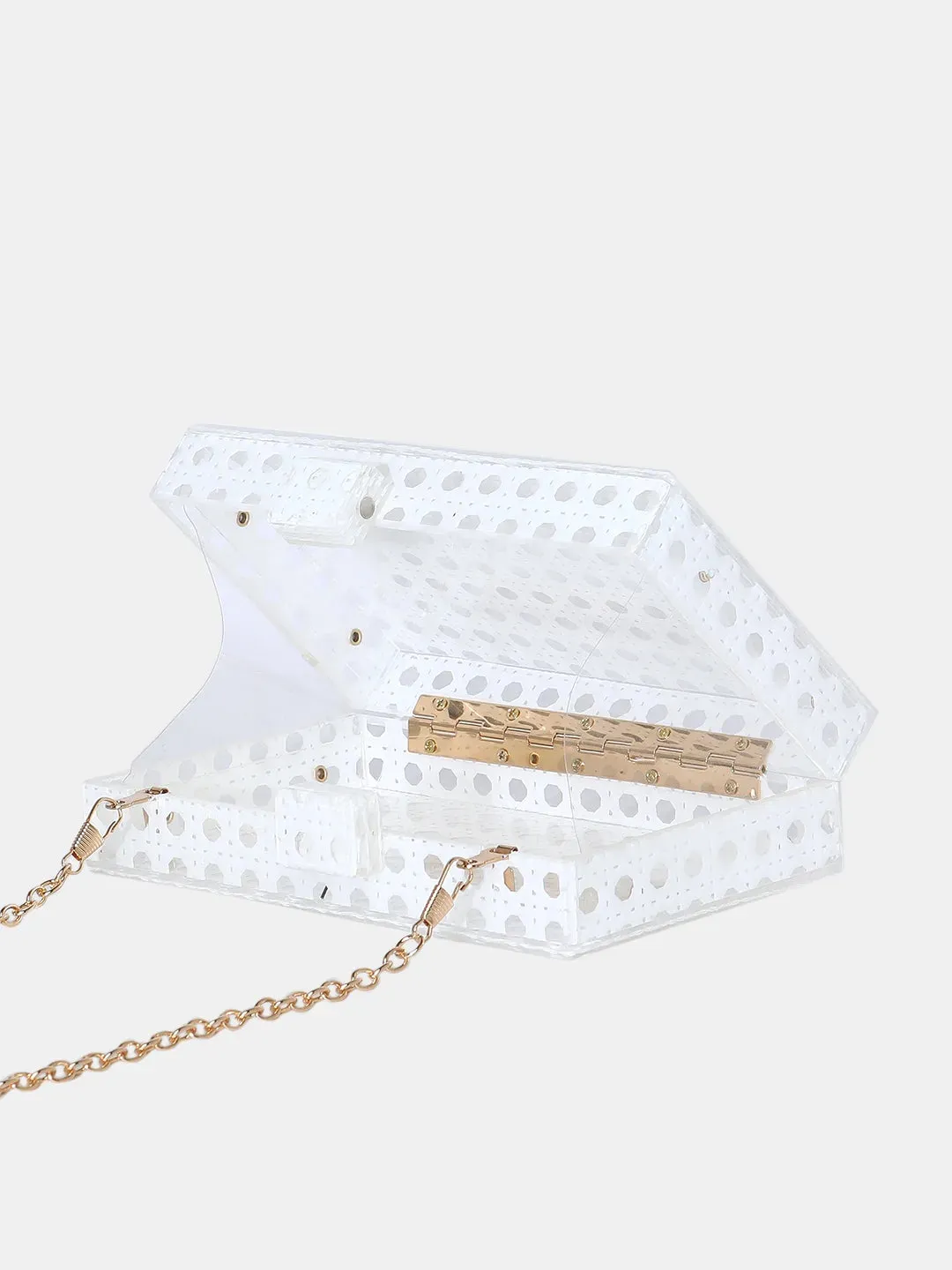 Caprese Golia Small White Clutch