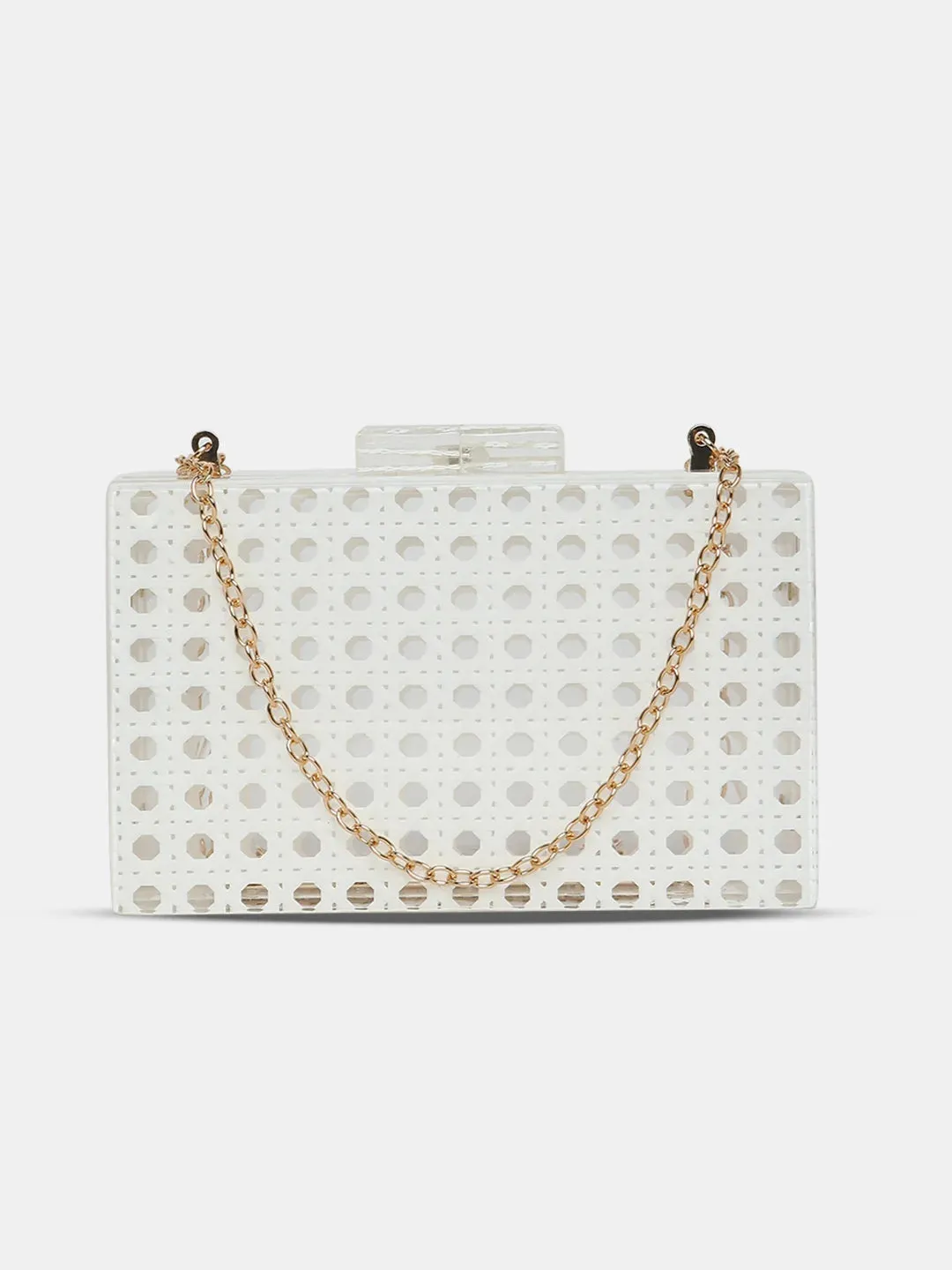 Caprese Golia Small White Clutch