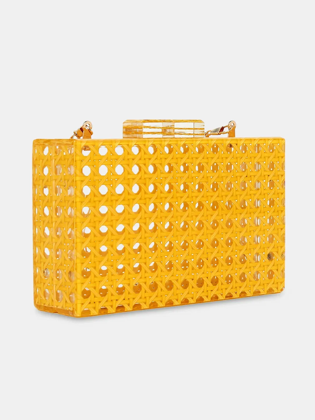 Caprese Golia Small Yellow Clutch