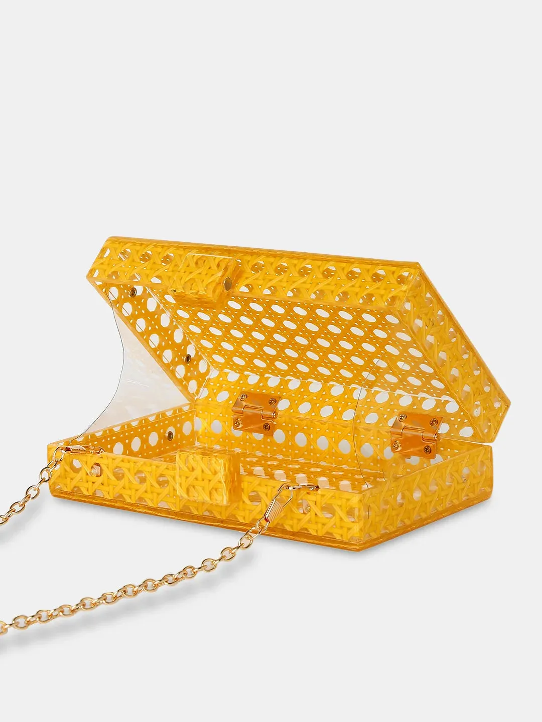 Caprese Golia Small Yellow Clutch