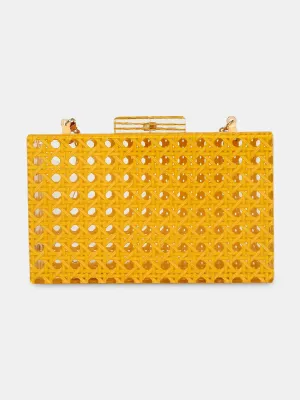 Caprese Golia Small Yellow Clutch