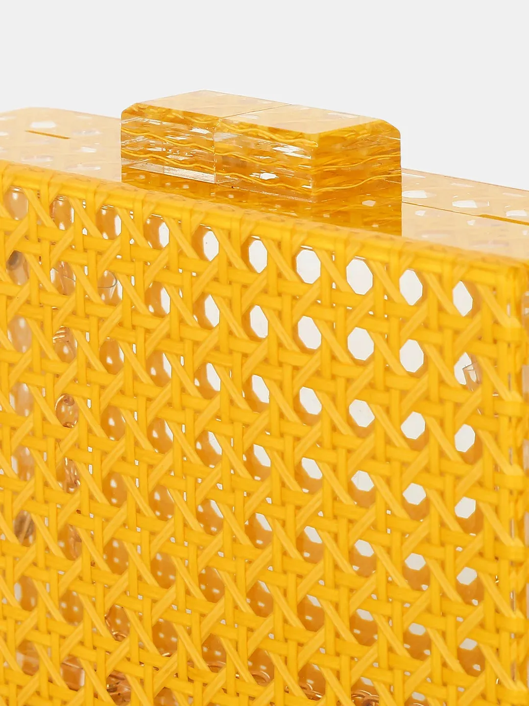 Caprese Golia Small Yellow Clutch