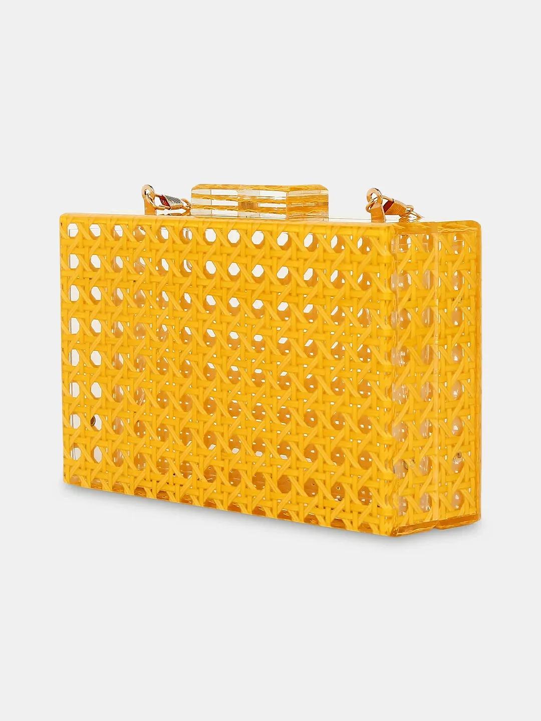 Caprese Golia Small Yellow Clutch