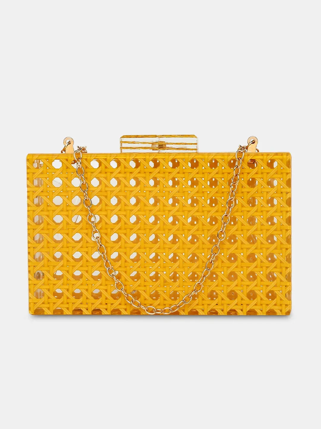 Caprese Golia Small Yellow Clutch