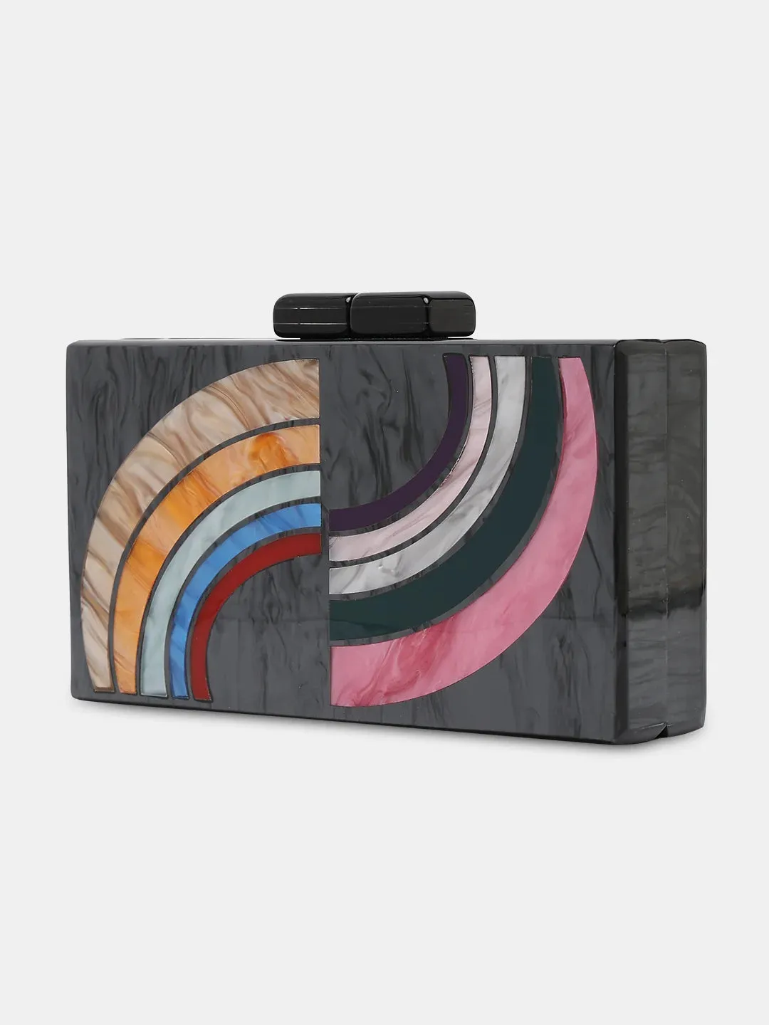 Caprese Greta Small Black Clutch