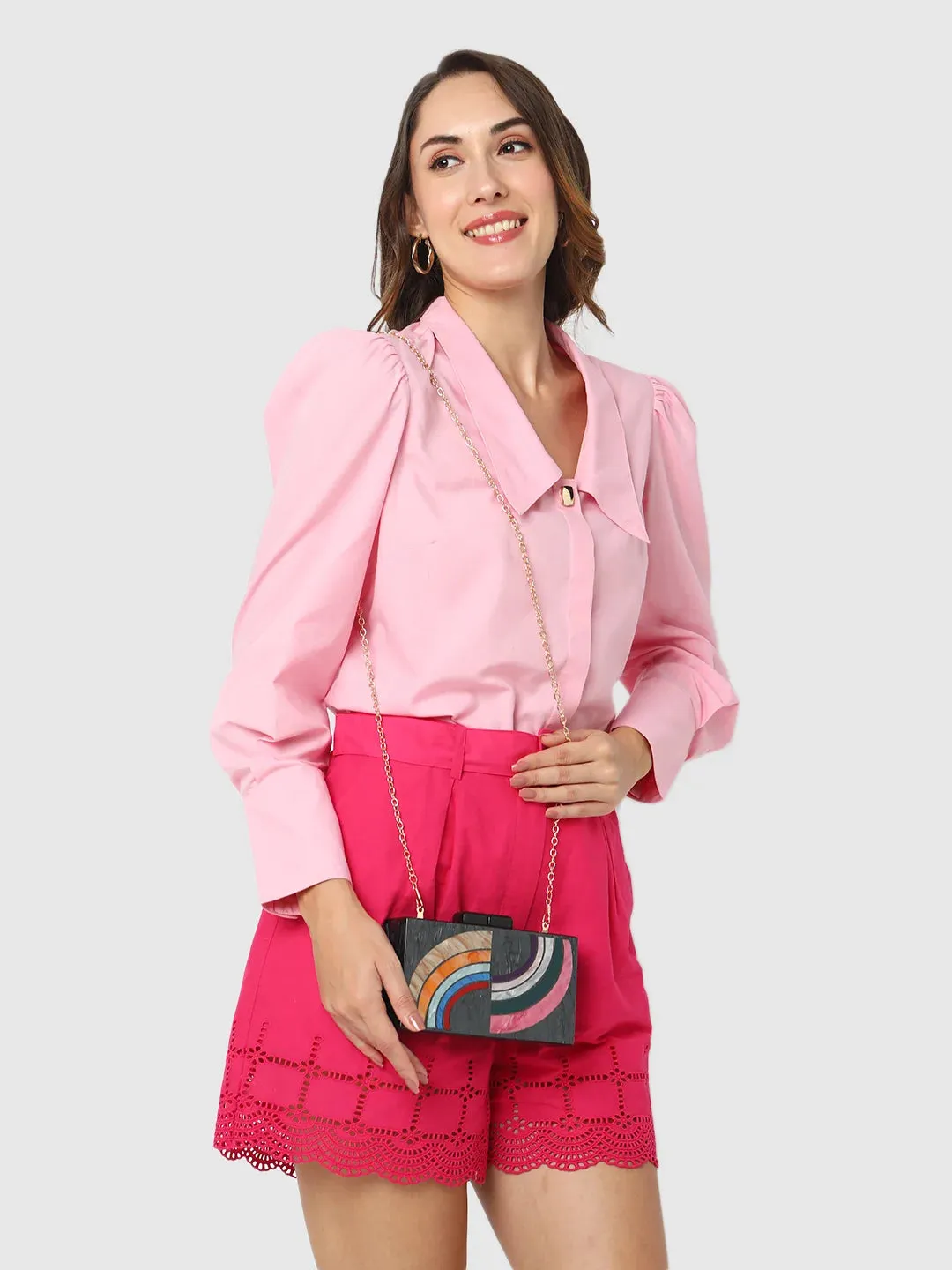 Caprese Greta Small Black Clutch