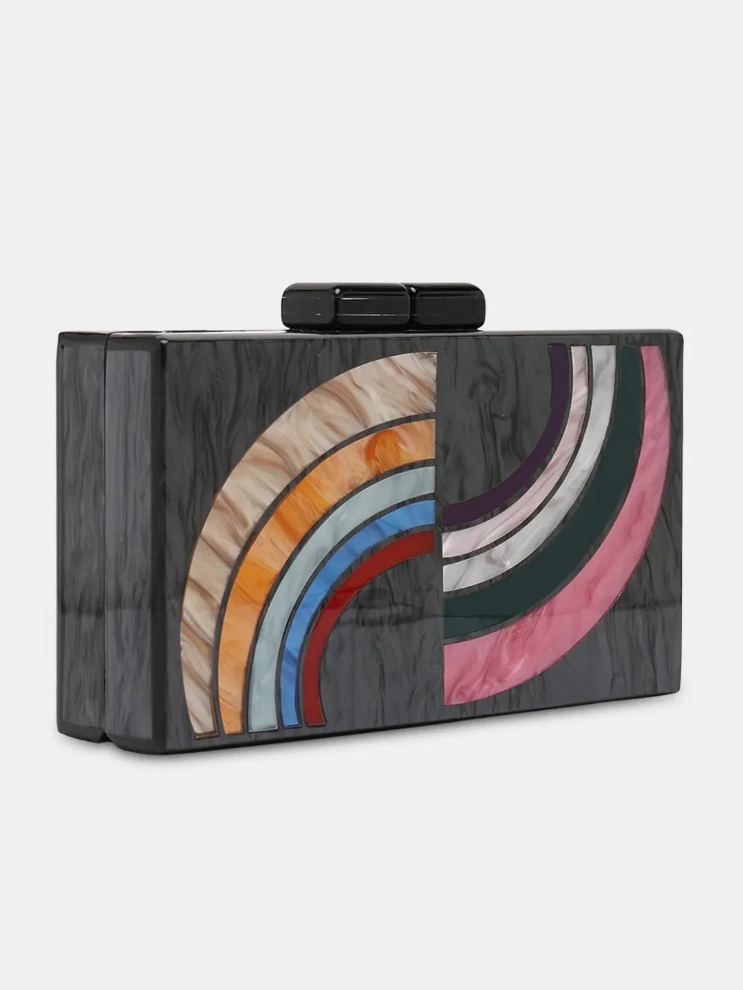 Caprese Greta Small Black Clutch