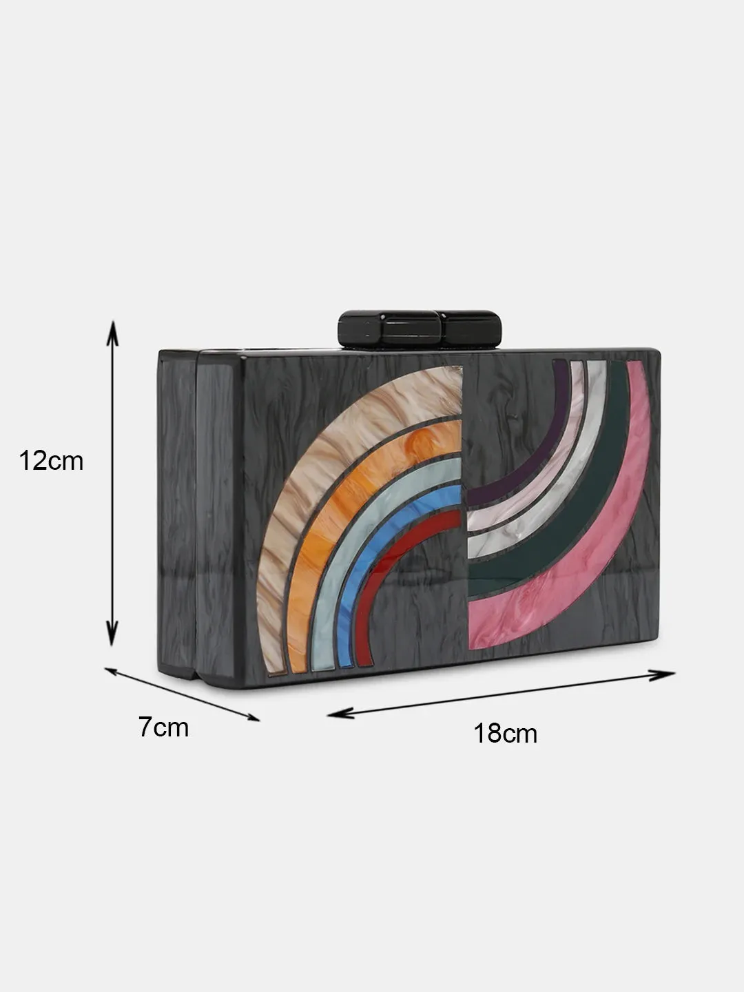 Caprese Greta Small Black Clutch