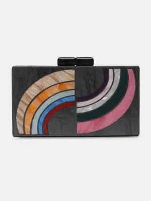 Caprese Greta Small Black Clutch