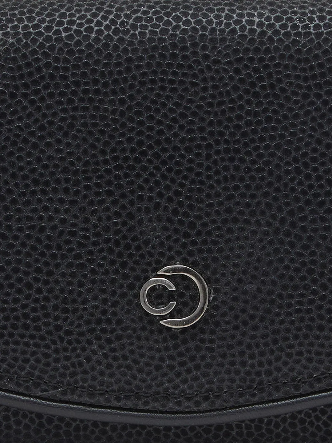 Caprese Gretchen Medium Black Flapover Clutch