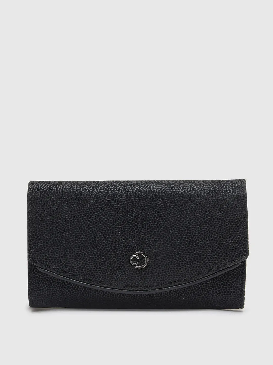 Caprese Gretchen Medium Black Flapover Clutch