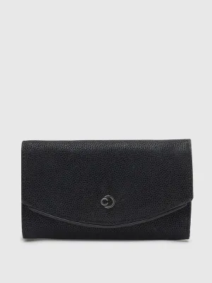 Caprese Gretchen Medium Black Flapover Clutch