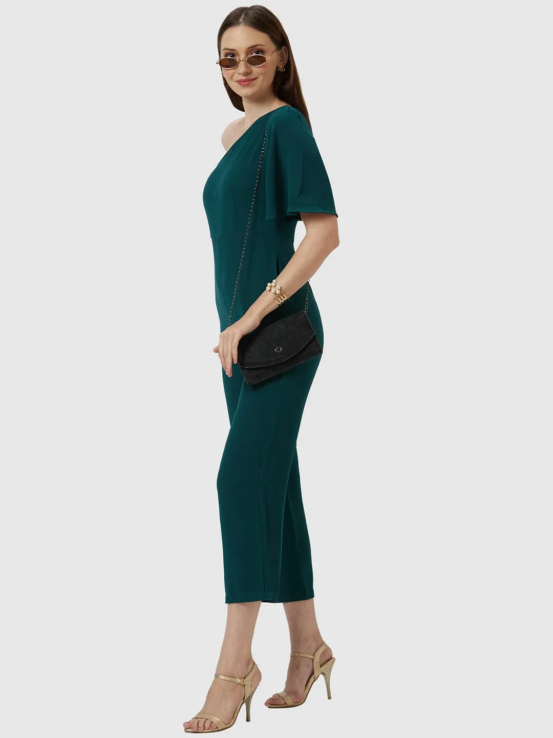 Caprese Gretchen Medium Black Flapover Clutch