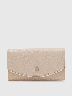 Caprese Gretchen Medium Champagne Gold Flapover Clutch