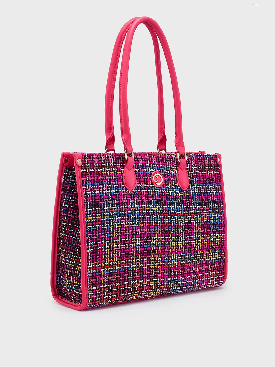 Caprese Harmonee Large Fuchsia Tote Bag