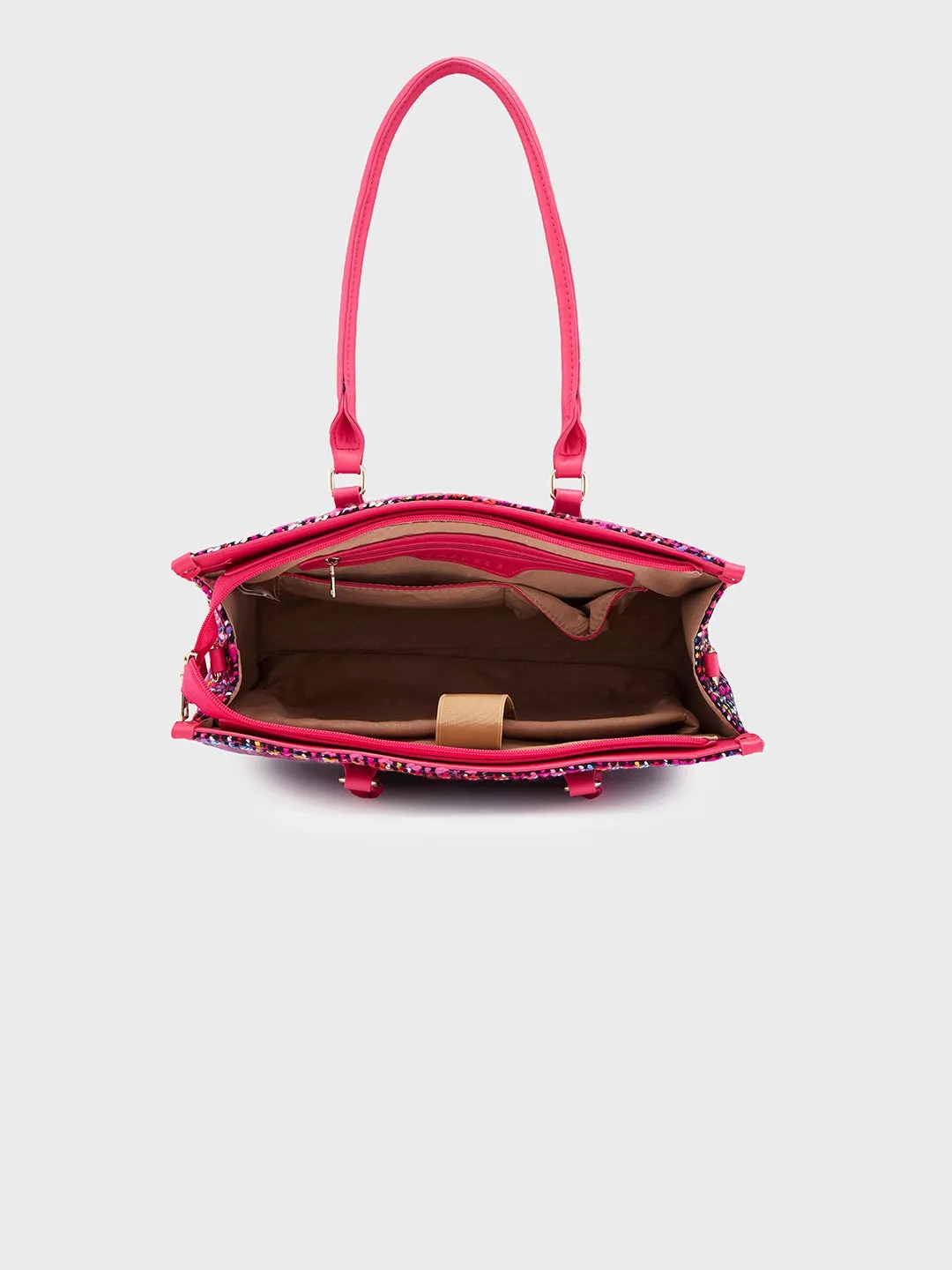 Caprese Harmonee Large Fuchsia Tote Bag