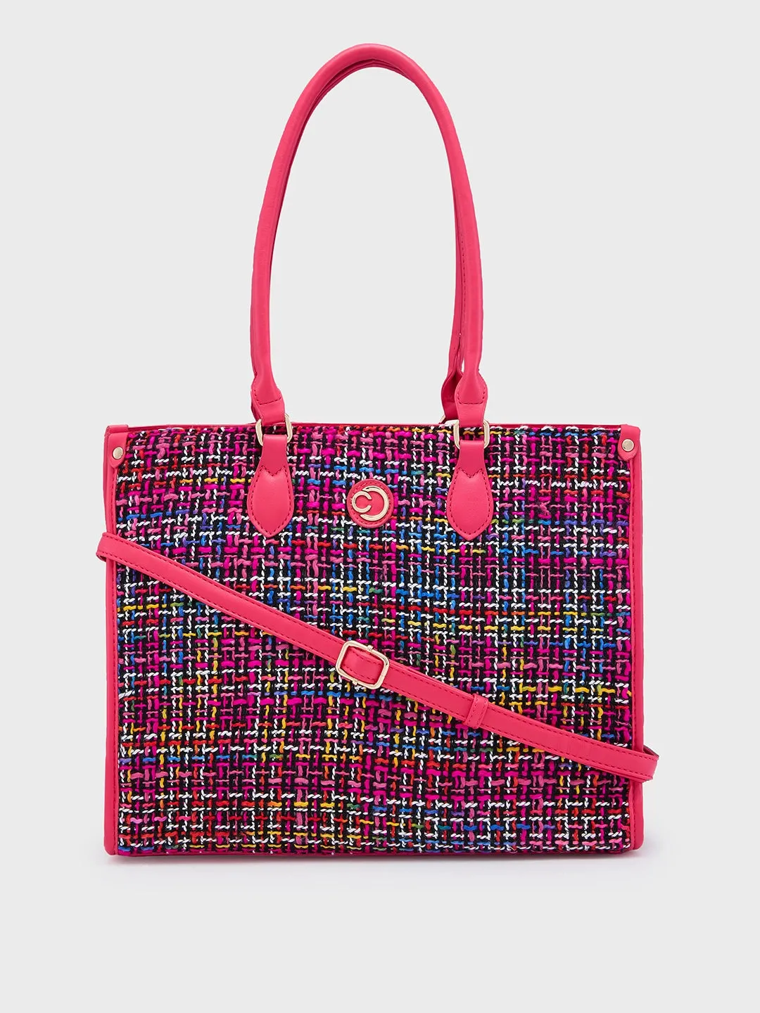 Caprese Harmonee Large Fuchsia Tote Bag
