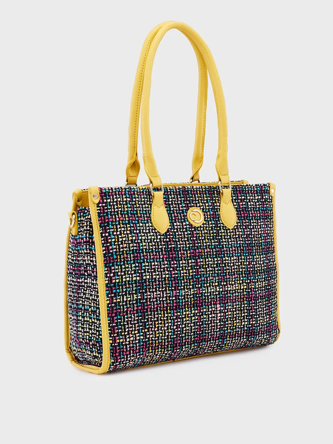 Caprese Harmonee Large Yellow Tote Bag