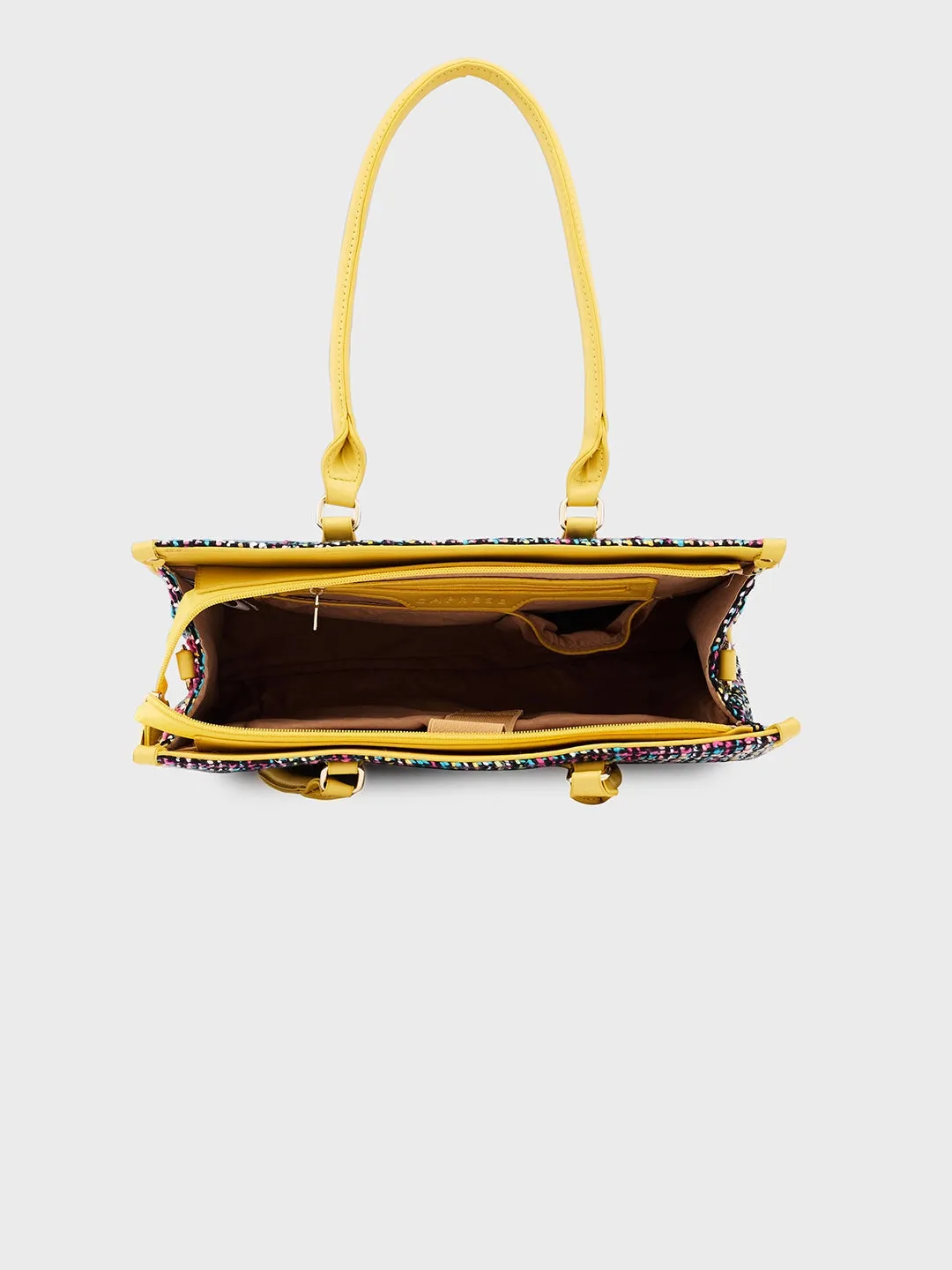 Caprese Harmonee Large Yellow Tote Bag