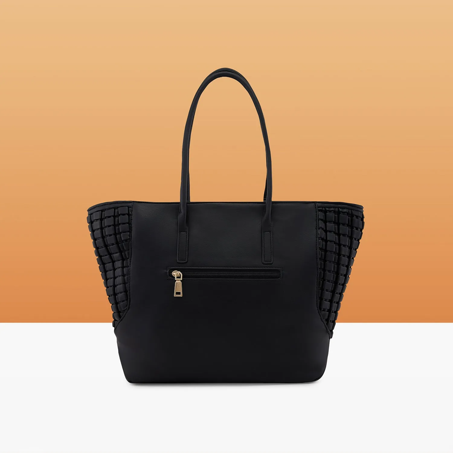 Caprese Havana Large Black Satchel Bag