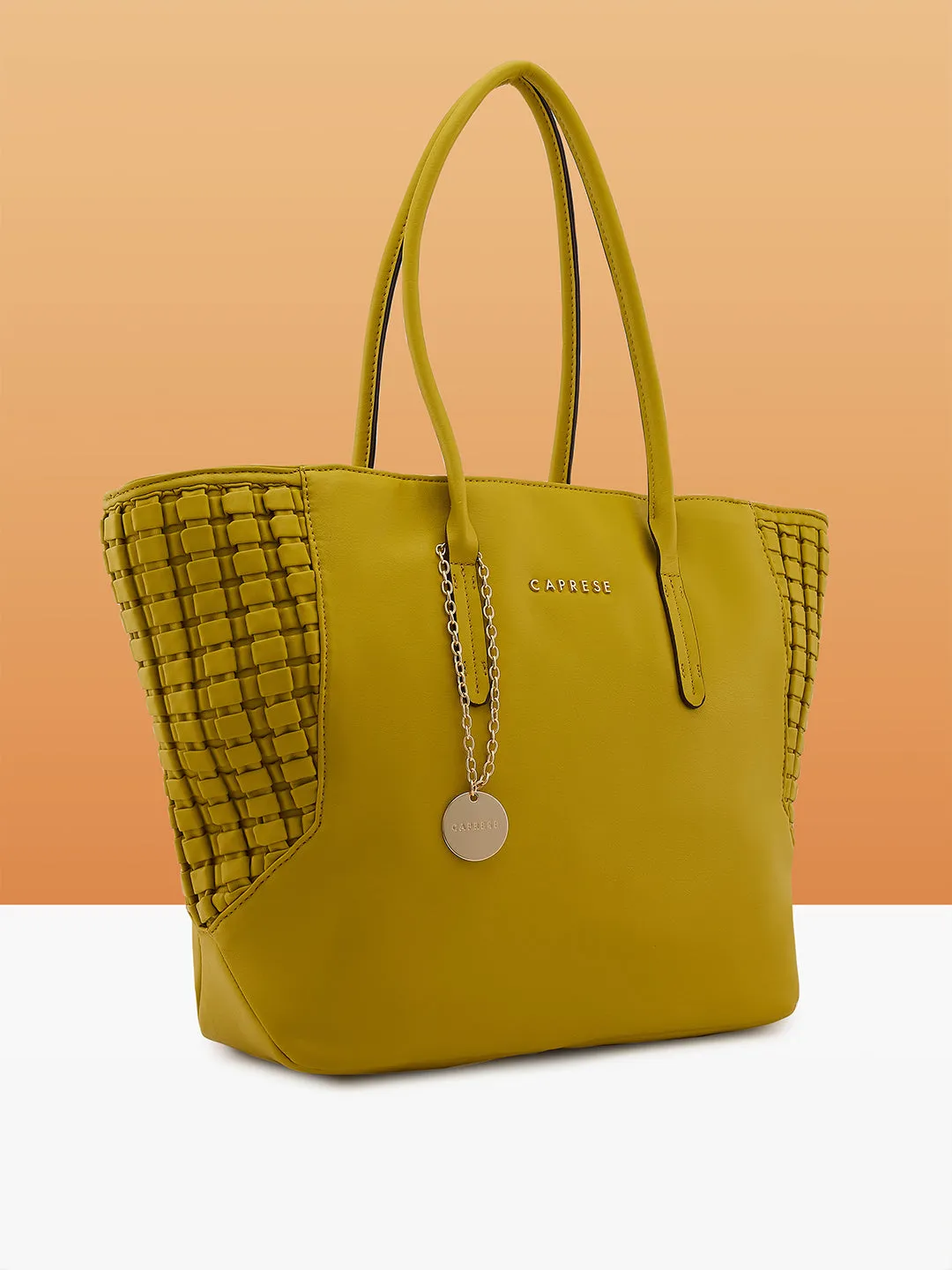 Caprese Havana Large Pastel Yellow Tote Bag