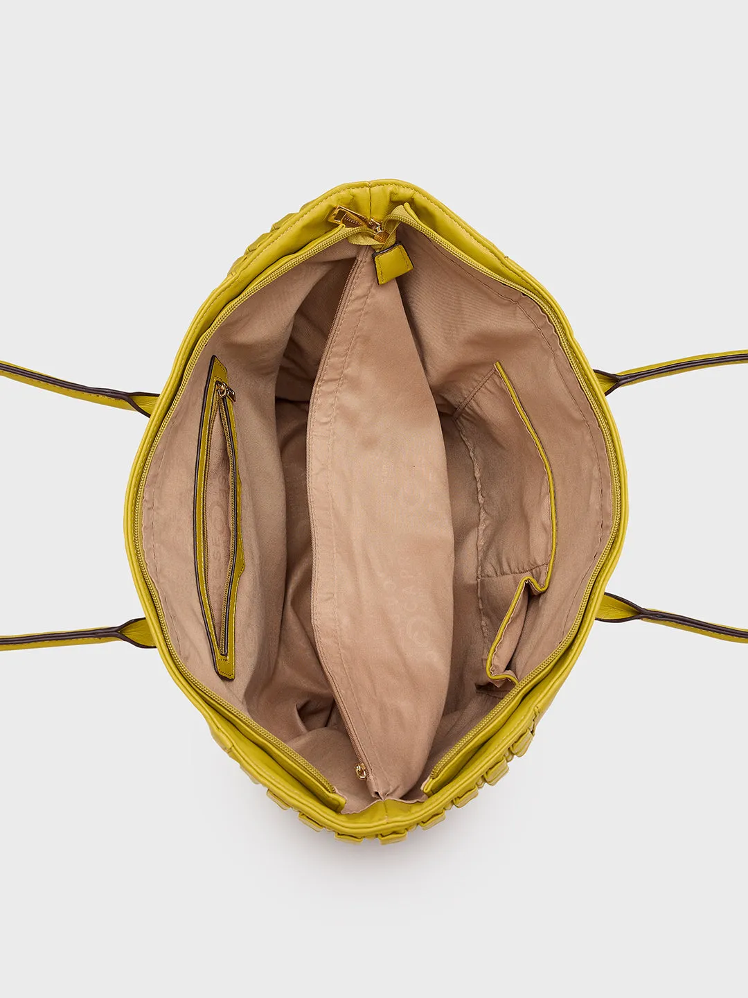 Caprese Havana Large Pastel Yellow Tote Bag