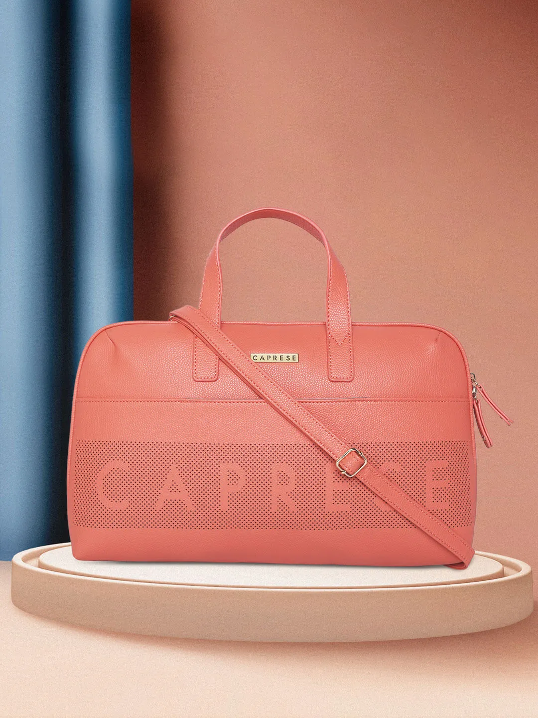 Caprese Heidi Large Coral Satchel Bag