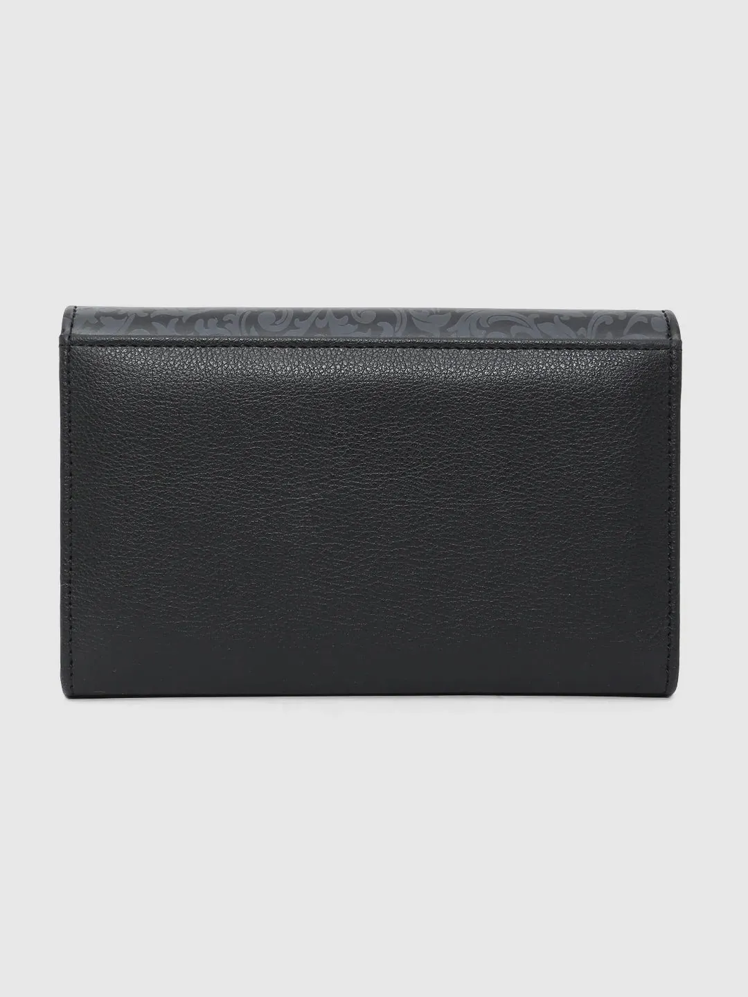 Caprese Helene Large Black Flapover Wallet