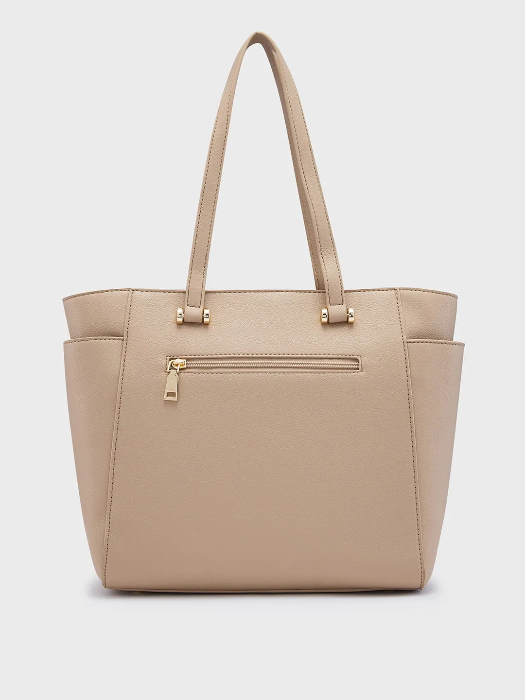 Caprese Jackie Large Beige Tote Bag