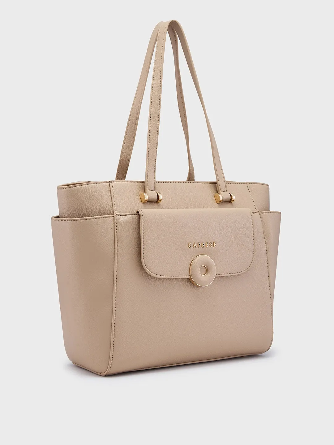 Caprese Jackie Large Beige Tote Bag