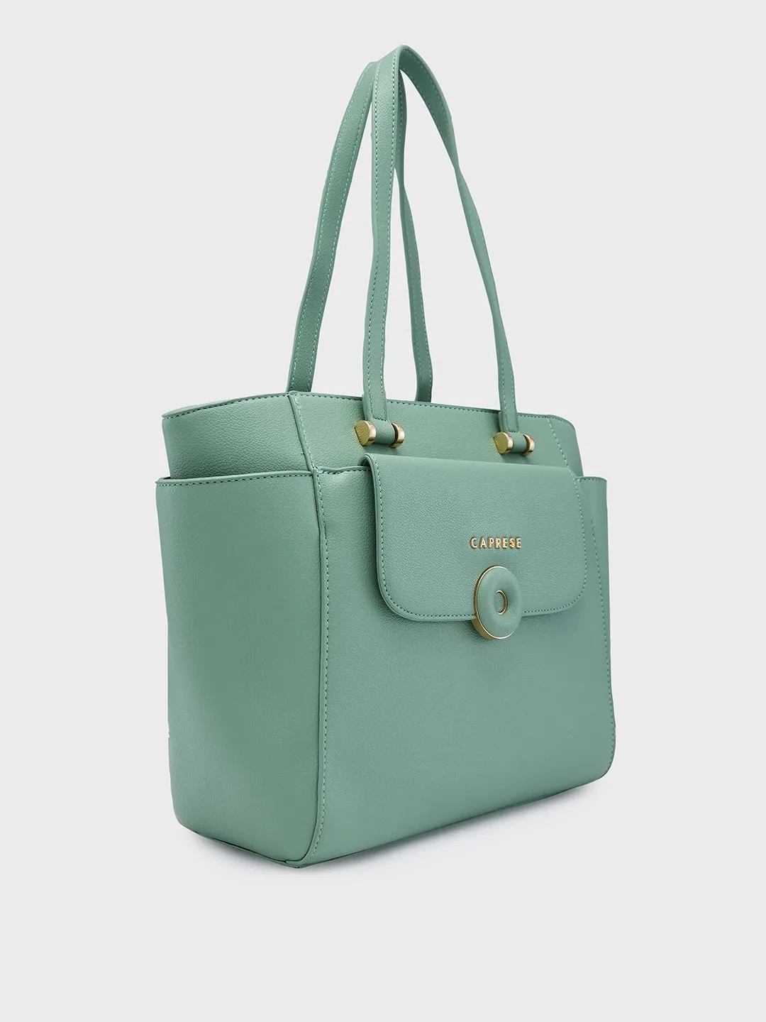 Caprese Jackie Large Green Tote Bag
