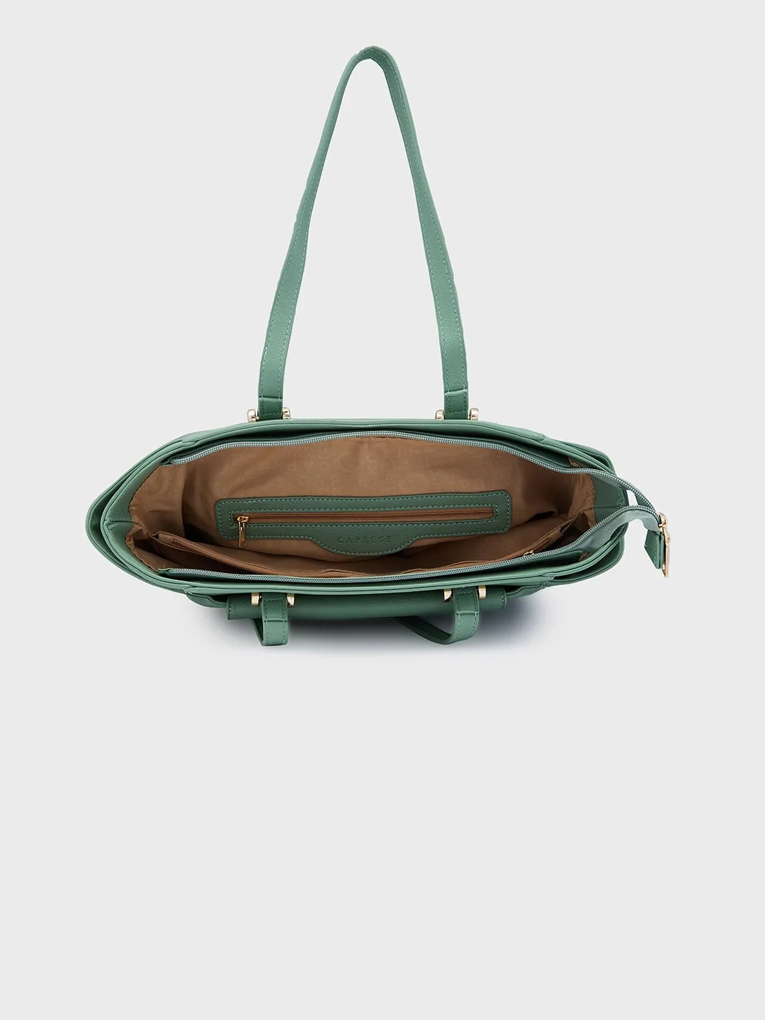 Caprese Jackie Large Green Tote Bag