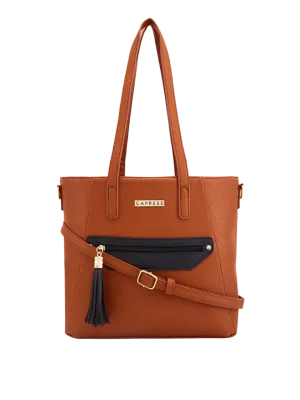 Caprese Jane Large Hb Tan Tote Bag