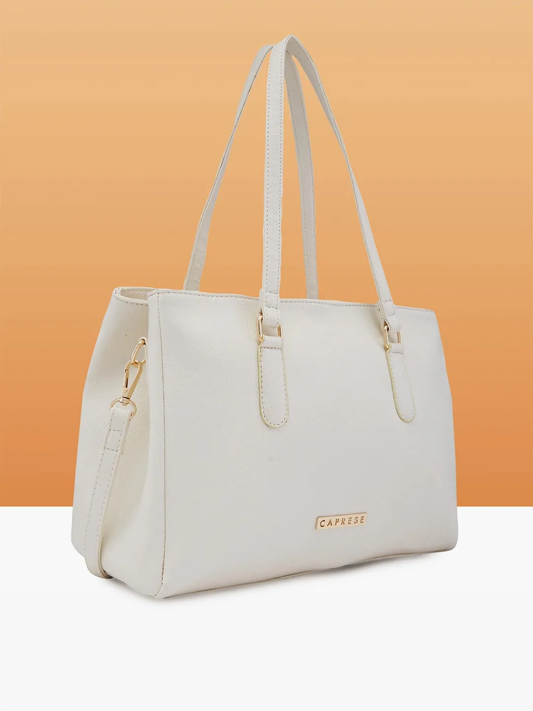 Caprese Jolie Medium Off White Tote Bag