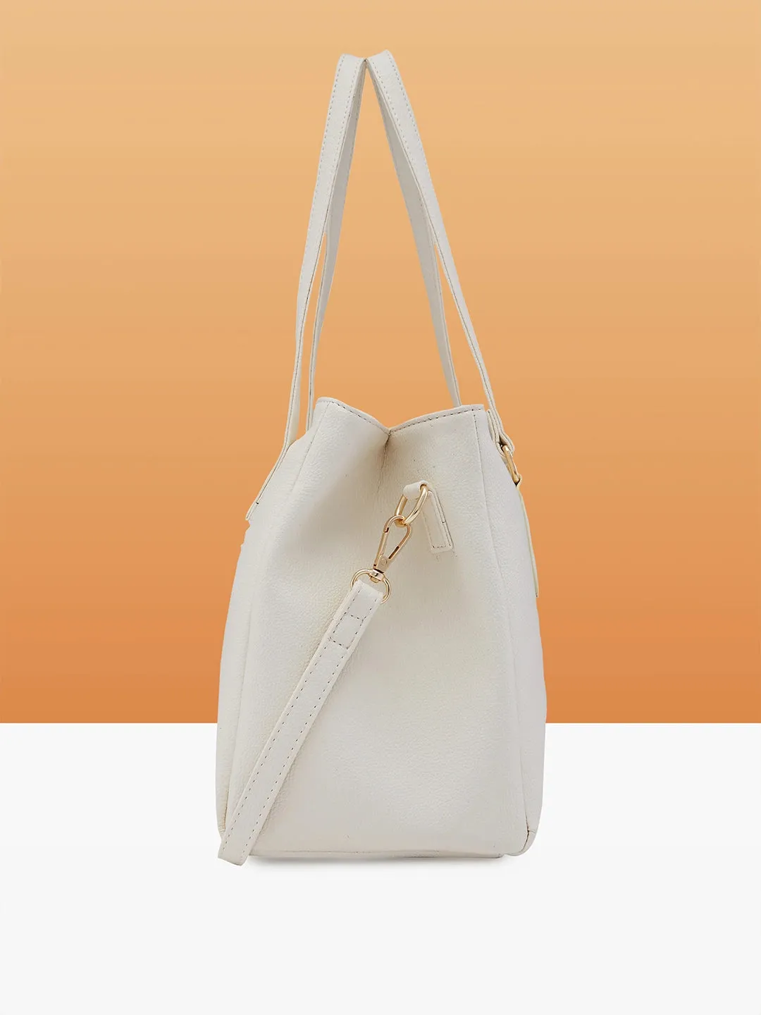 Caprese Jolie Medium Off White Tote Bag