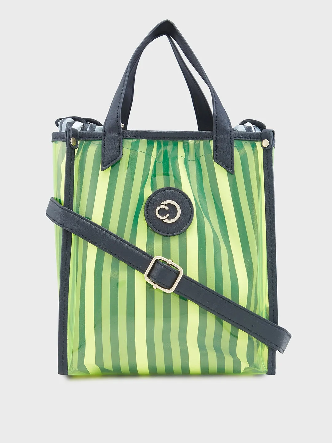 Caprese Josie Small Electric Lime Tote Bag