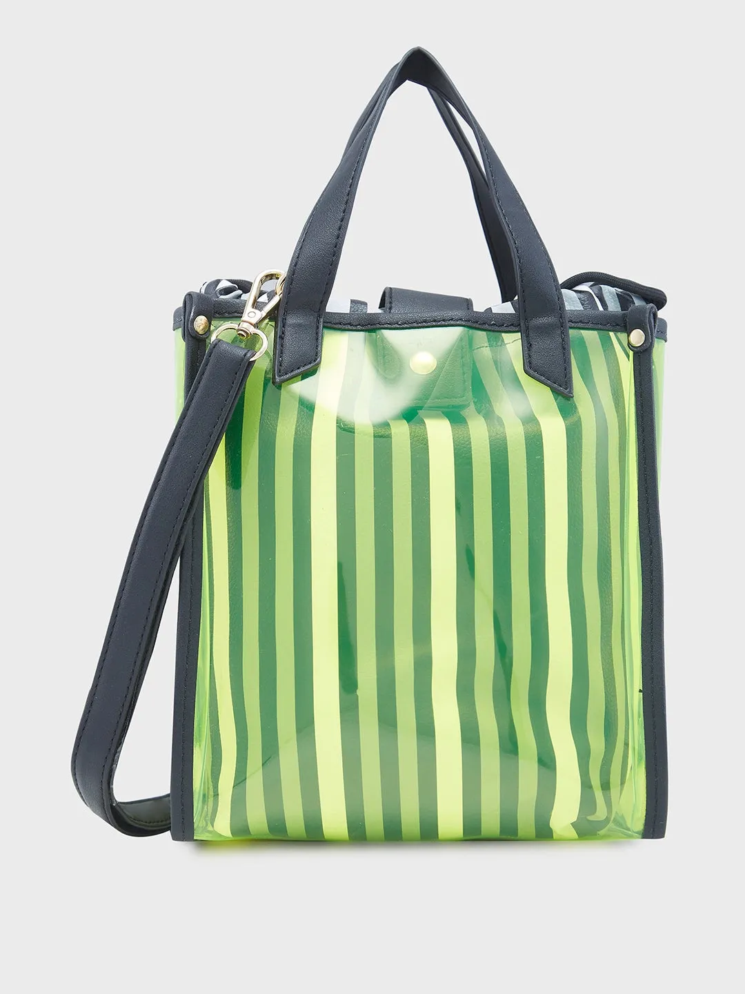 Caprese Josie Small Electric Lime Tote Bag